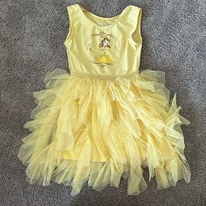 DISNEY BELLE PRINCESS DRESS 👑 5T  tulle with underskirt & leotard bottom 💛
